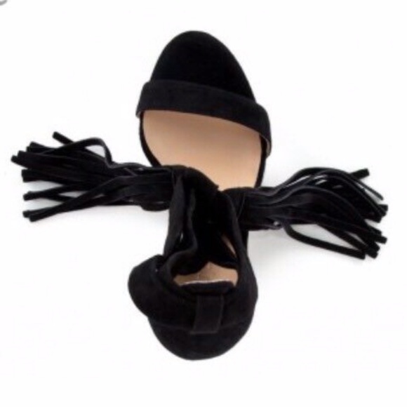 New & Authentic Chloe Black Fringe Heels- 35 - Picture 3 of 8